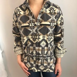 Tribal button down flannel